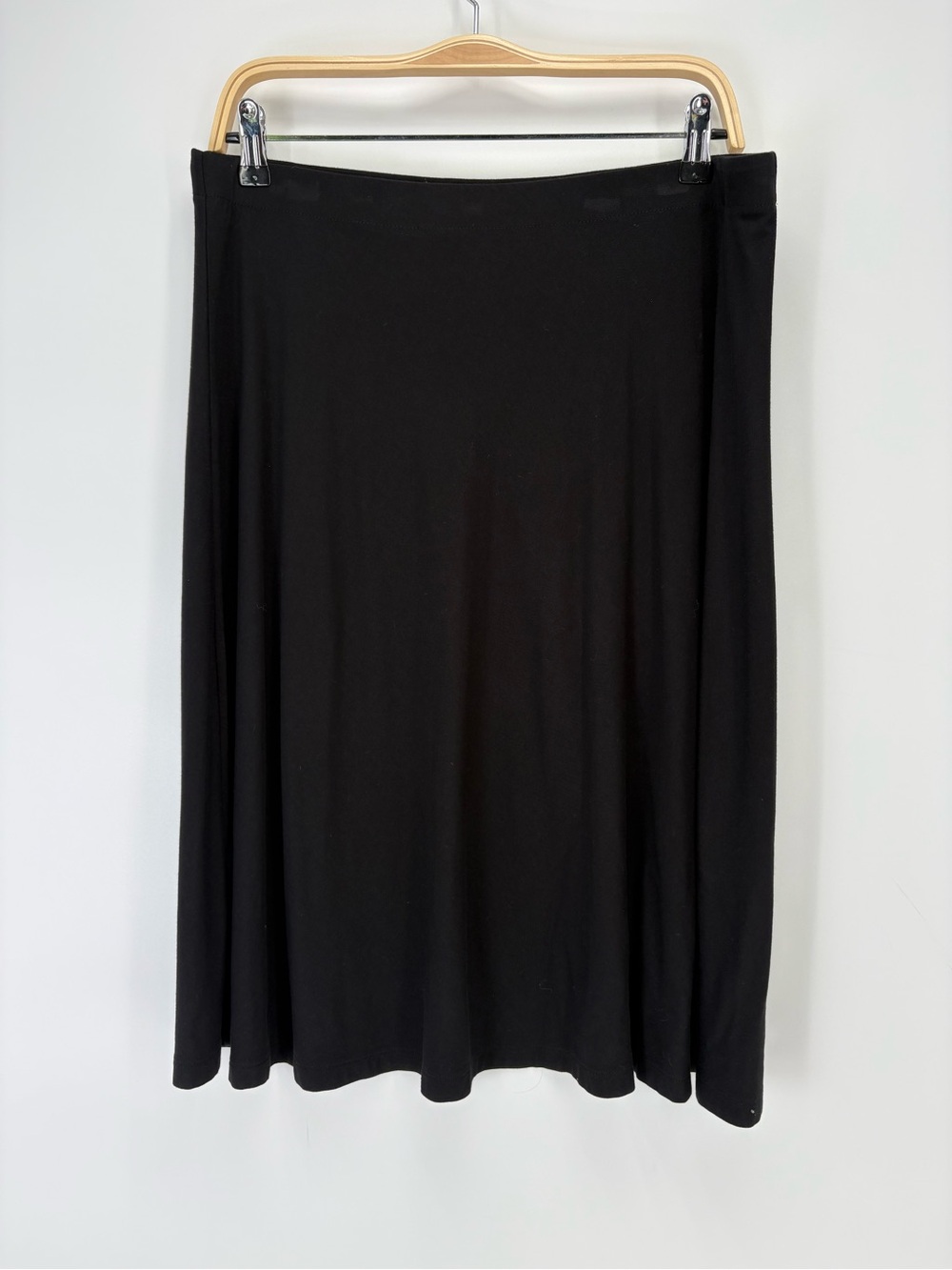 🎲 Chico's knit Black Midi A-Line Skirt